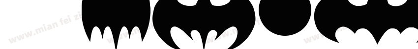   Batman Logo Evolution TFB字体转换